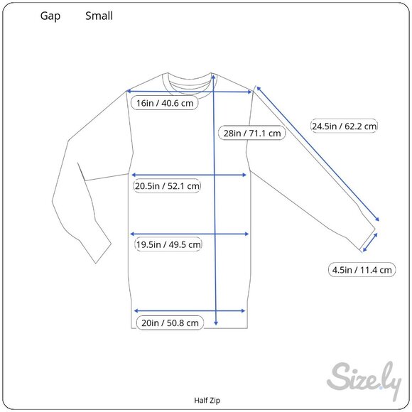 Gap Men's Small Midnight Blue Half-Zip Pullover Sweater NWT $59.95 - Picture 2 of 6